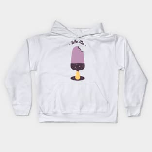 Bite me Popsicle Funny Pun Kids Hoodie